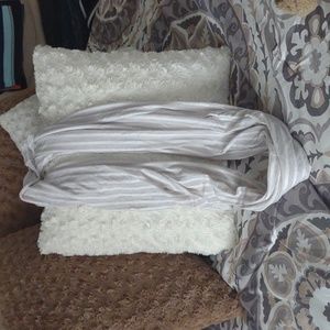 - Sonoma infinity tan and white striped scarf